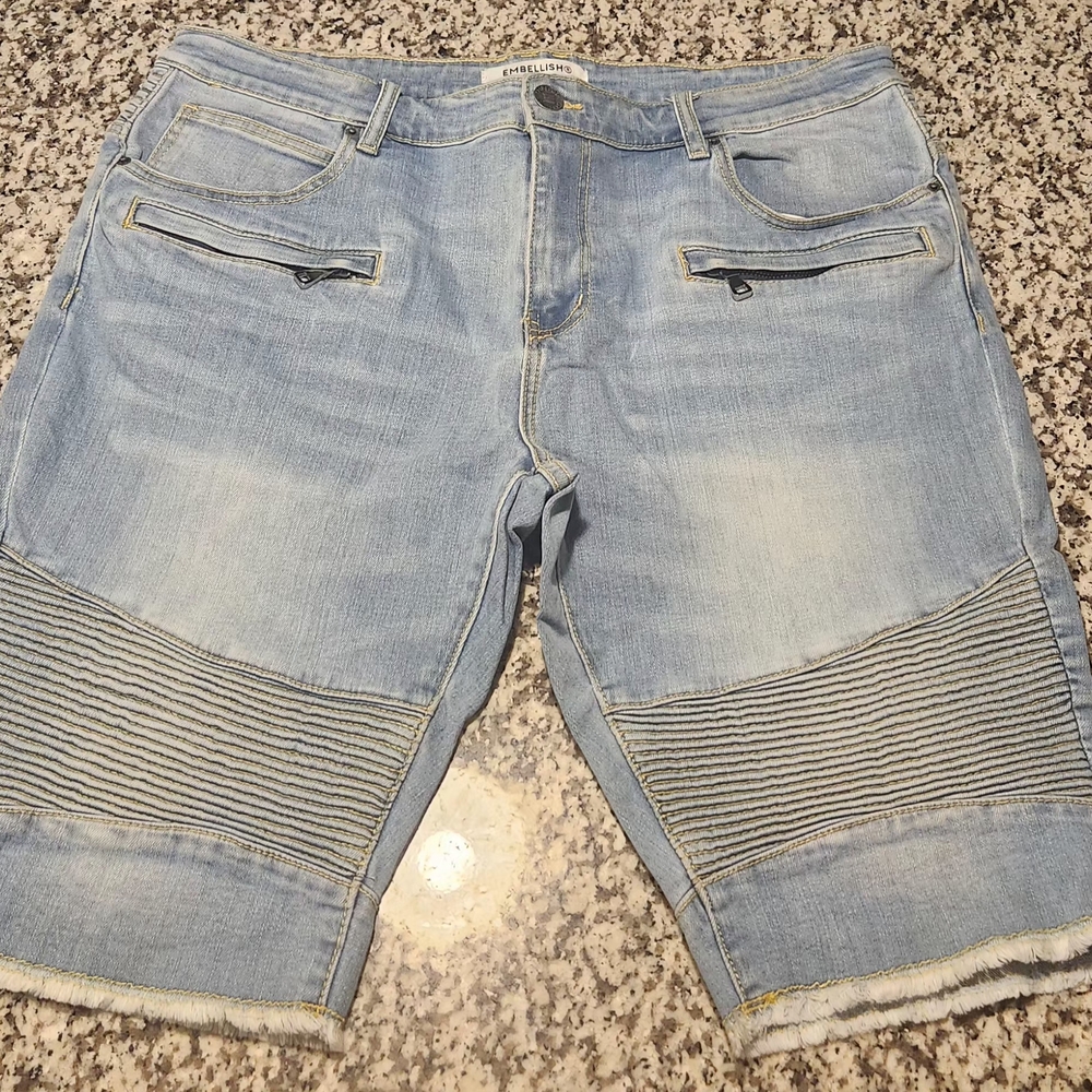 Blue Denim Men Shorts